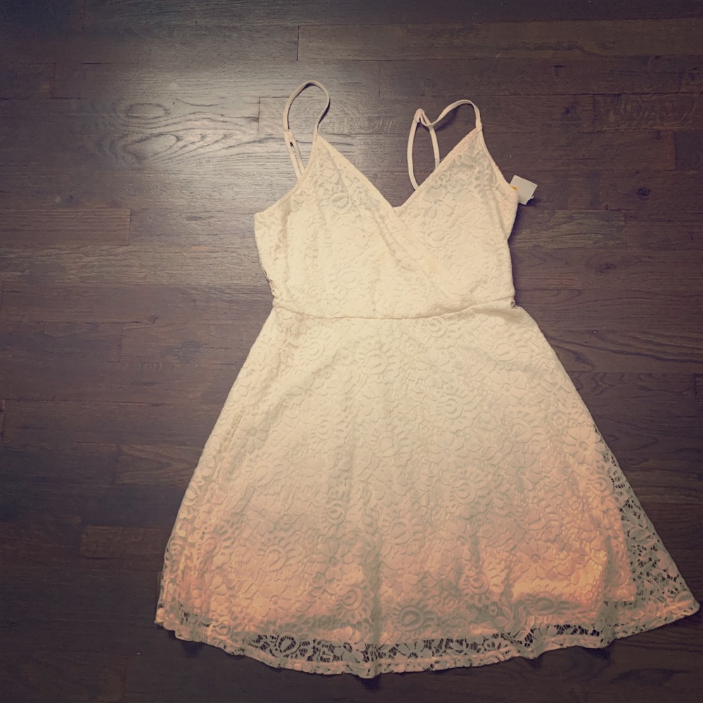 White Mini Lace Dress